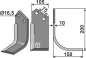 Preview: Fräsmesser 200x105mm, rechts